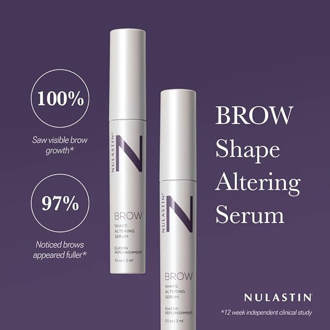 NULASTIN Shape Altering Eyebrow Serum - Brow Serum to Shape & Define - Improves the Appearance of Sparse Eyebrows for a Fuller Look - Enriched with Hair-Strengthening Ingredients (2 Count)