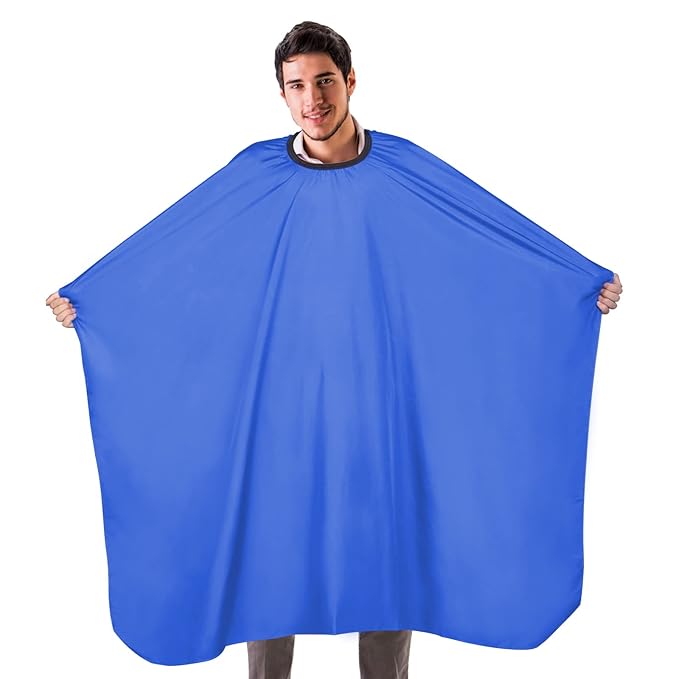 YELEGAIProfessional Salon Hair Cutting Cape,56x63 inches Large Hairdresser Cape for Haircut,Coloring,Makeup,Styling and More,(Blue)