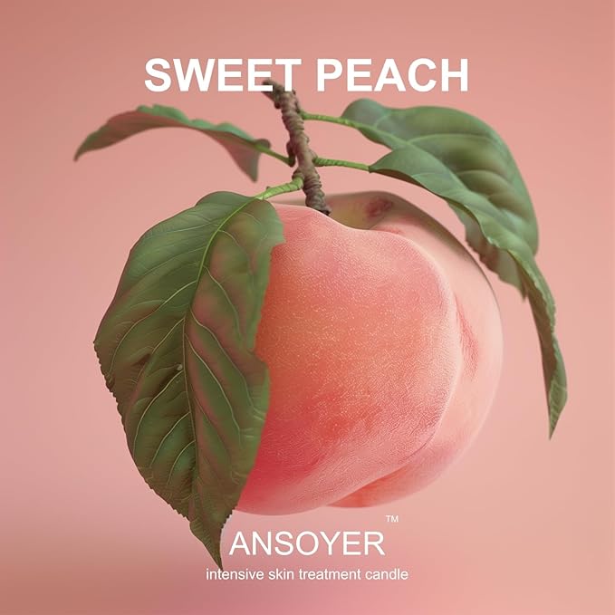 Mini Massage Candle for Body Oil - Portable Warm Oil Candle for Dry Skin Relief & Relaxation, Scented Candles for Women Self Care, Stocking Stuffer Gift - 1.77OZ (Sweet Peach)