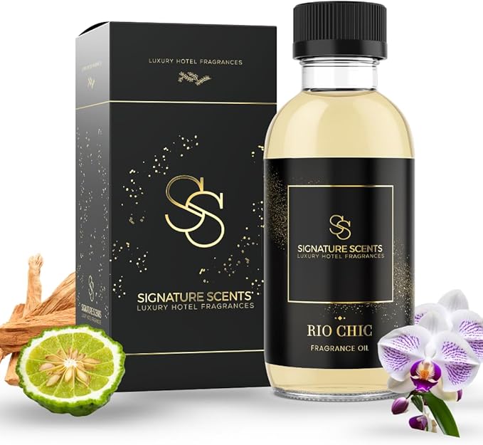 Luxury Hotel Diffuser Oil for Hotels and Homes - Aromatherapy Oils for use with an Essential Oil Diffuser at Home - Fragrance-Scent Diffuser Oil Blend (Rio Chic) 4.05fl oz (120ml)