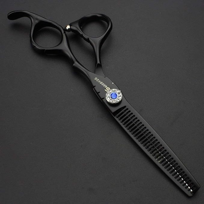 SHARONDS 6 Inch 440C High Hardness Stainless Steel Hair Scissors Hair Salon Hair Stylist Cutting Thinning Tool Barber Special (scissors set) (6 inch 2pc-A)