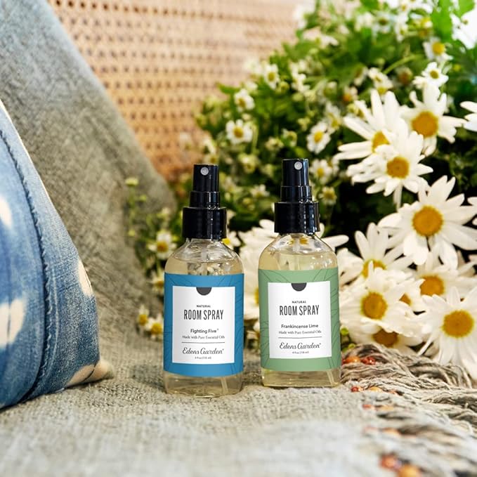Edens Garden Fighting Five Natural Room & Linen Spray – 100% Pure Essential Oil Room Mist for Odor Removal & Plant-Powered Freshness – Non-Toxic, Long-Lasting Air Freshener for Home, 4 fl oz (118 ml)