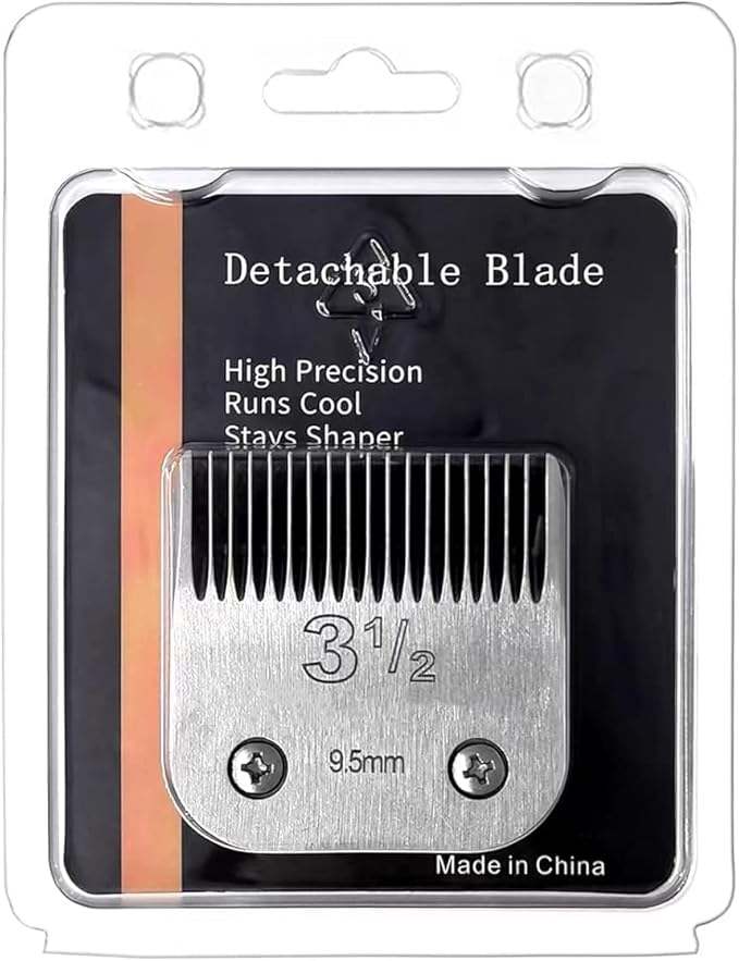 Professional Detachable Replacement Ceramic Blades set,compatible with oster Classic 76/Star-Teq/Power-Teq andi A*dis AGC,BDC,BGC,MBG Series Clippers(Size 3-1/2)