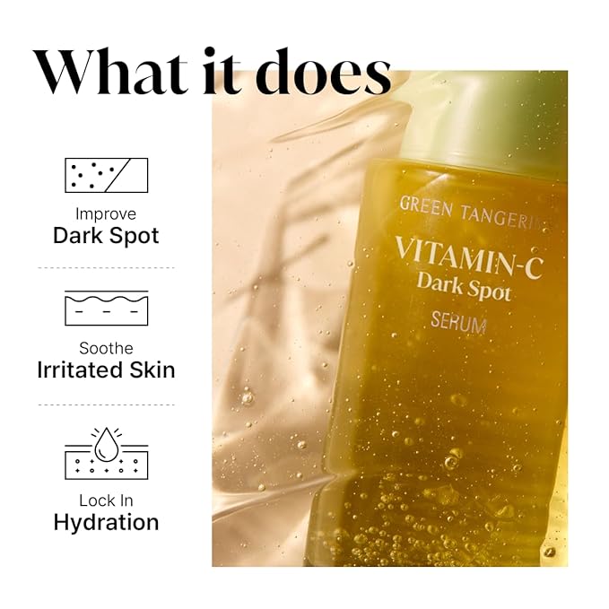 GOODAL Green Tangerine Vitamin C Serum, Korean Skin Care - Advanced Version 1.02 fl oz - Aurabelle