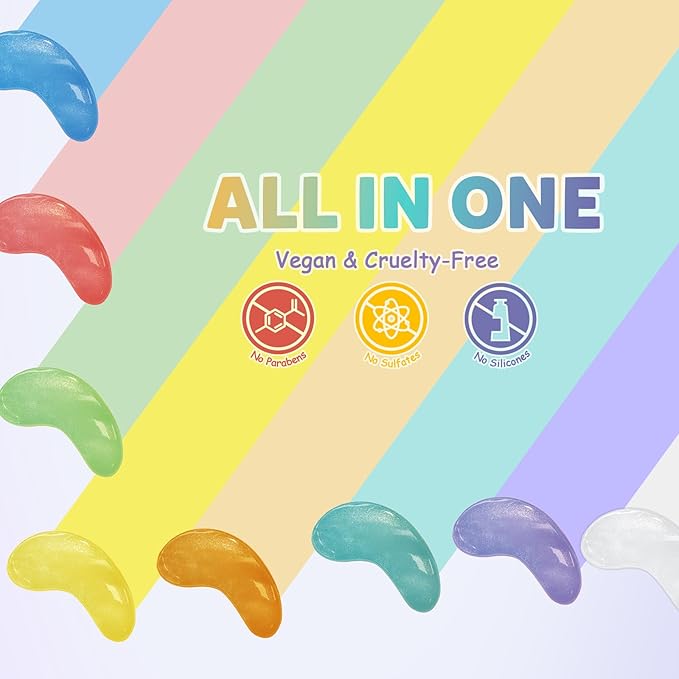 Under Eye Patches Variety Pack (48 Pairs), Eye Masks for Dark Circles Puffy Eyes Undereye Bags With 8 Colors (6 Pairs/Color), Vegan Eye Skin Care Set for Bachelorette Party Favors