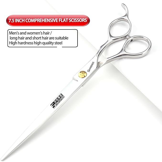 SHARONDS 7.5 Inch Stainless Steel Professional Barber Scissors Hair Thinning Scissors Hairdresser or Home Hairdresser Variant/Hybrid (7.5 inch-2pc)