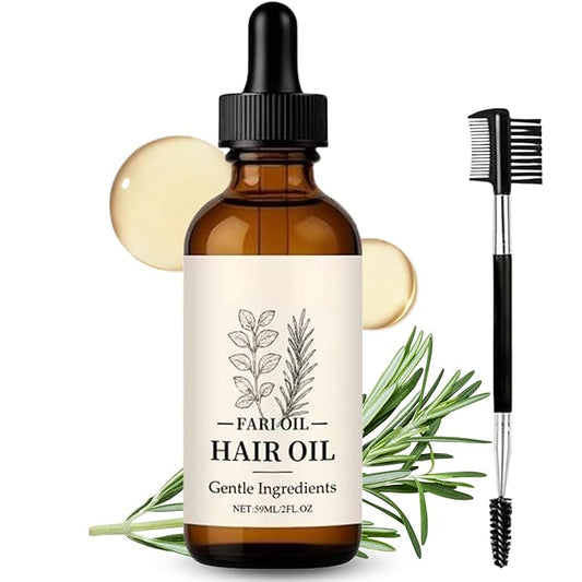 Hair Growth Oil, Botanical Scalp Oil with Herbal Infusion, Nourishes Damaged Hair, Prevents Hair Loss, Plant-Based Formula for All Hair Types – 2oz (1PCS)