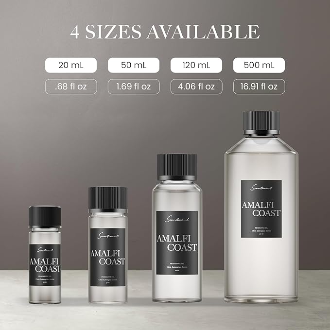 Scentiment Diffuser Oil - Amalfi Coast | Aromatherapy Fragrance | Inspired by Luxury Five Star Hotels | Notes of Bergamot, Lemongrass, Jasmine, Lily, Magnolia & Koa Wood (20 mL)