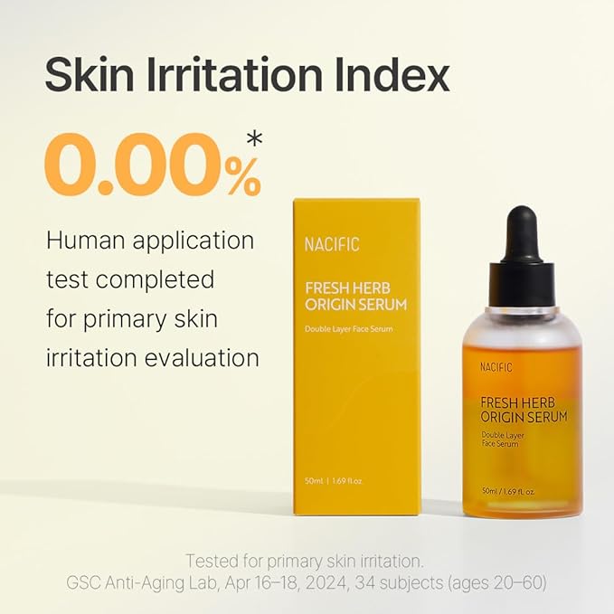 NACIFIC Fresh Herb Origin Serum – Double Layer Bi-Phase Face Serum with GD 7 Complex for Oily & Combination Skin – Vegan, Gentle, Hydrating Vitamin & Botanical Oil Formula – 50ml / 1.69 fl.oz
