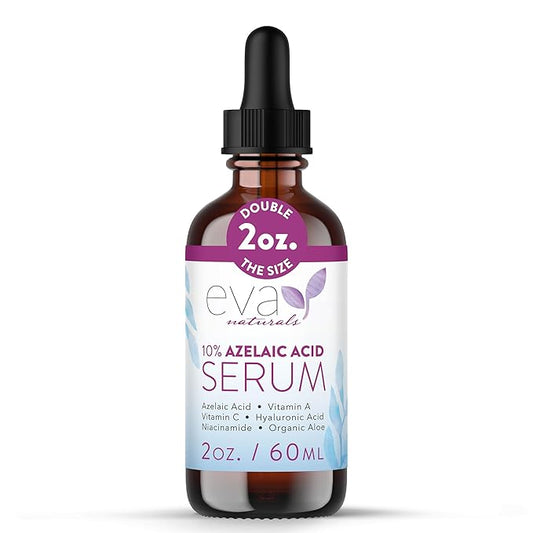 Azelaic Acid 10% Facial Serum – With Niacinamide, Hyaluronic Acid – Lightweight Face Serum – 2 oz