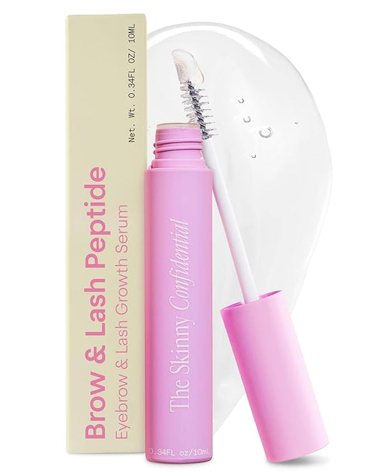 The Skinny Confidential Brow Peptide Eyebrow & Eyelash Styling Serum – Refine Your Brows with All Day Hold - Lightweight & Non-Greasy Brow & Lash Styling Serum