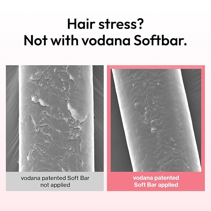 VODANA Professional Softbar Flat Iron - Ceramic Straightener with Patented Silicone Bar, Smooth & Quick Styling, Healthy Hair Solution, Dual Voltage for Worldwide Use(1 inch, Lavender)