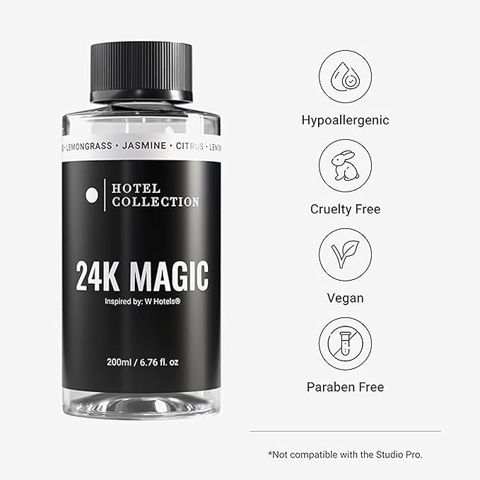 Hotel Collection Diffuser Oil - 24K Magic - Aromatherapy Essential Fragrance Oil - Citrus, Lemongrass, and Jasmine - 200mL 6.7 Fl oz
