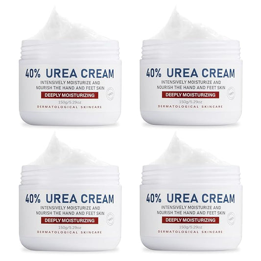 OUKEYA Urea Cream 40 Percent,Foot & Hand Cream for Dry Cracked,Urea Lotion for Feet Maximum Strength(4 Packs)