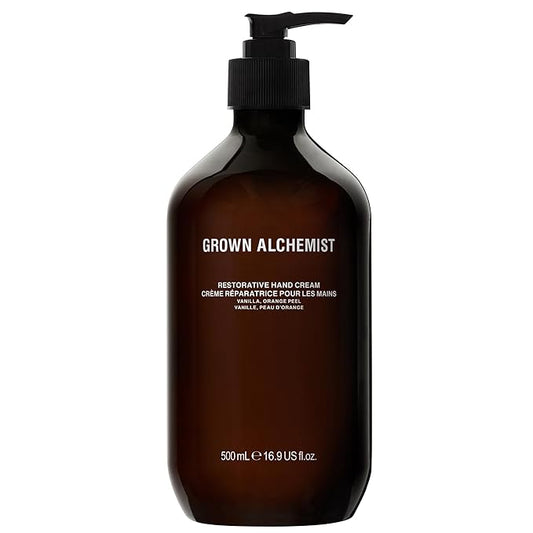 Grown Alchemist Restorative Hand Cream. Vanilla and Orange Peel. Non-Greasy Moisturizer that Soothes & Softens Hands, 16.9 Ounce (500 mL)