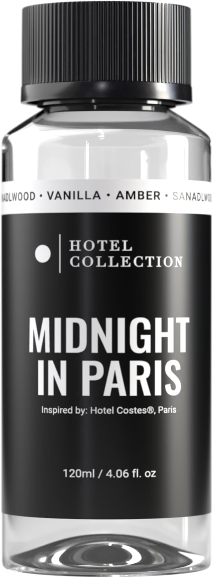 Hotel Collection Diffuser Oil - Midnight in Paris - Aromatherapy Essential Fragrance Oil - Sandalwood, Vanilla, and Amber - 120mL 4.1 Fl oz
