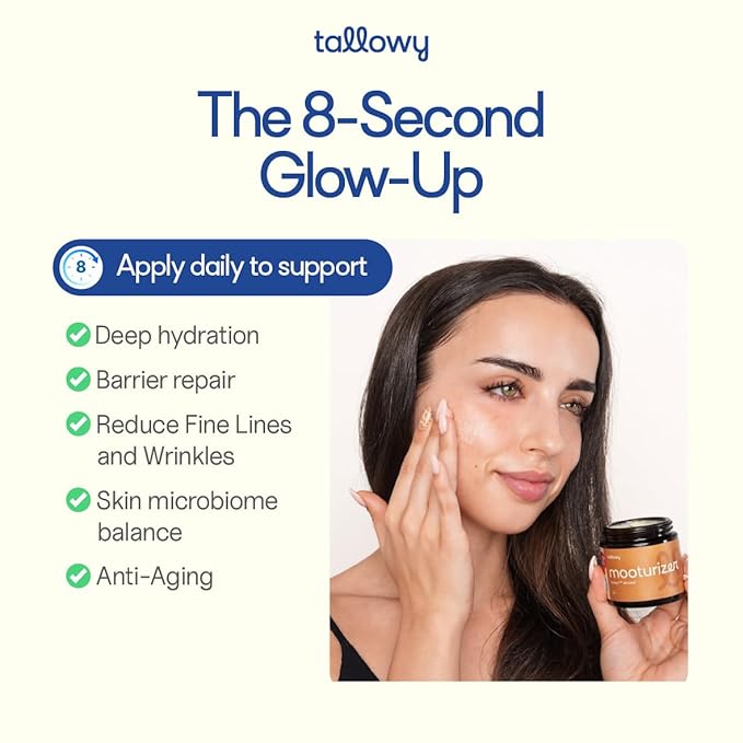 100% Grass-Fed Beef Tallow Balm for Skin – Non-Toxic Whipped Moisturizer for Face & Body – Soothes Dry, Sensitive Skin & Eczema – Lavender Chamomile (4 oz)