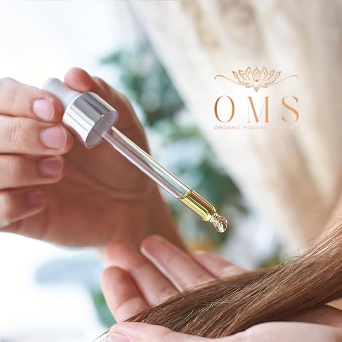 ORGANIC MODERN SOLUTIONS Hair Growth Serum – Ayurvedic Leave-In Scalp Treatment for Hair Loss, Graying & Thinning | Daily Herbal Thickening Oil with Amalaki, Peppermint & Rosemary – 2oz