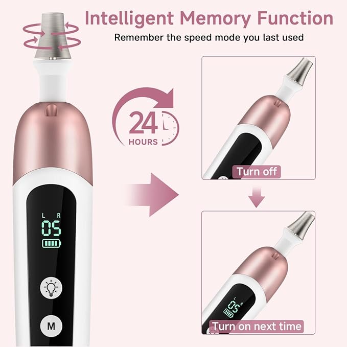 4 Pack Digital Nail Grinder 9-in-1 Set - LCD Display Adjustable Speed for Nail Shaping, Buffing & Polishing - Cordless Rechargeable Manicure Pedicure Tool with 100 Sanding Bands