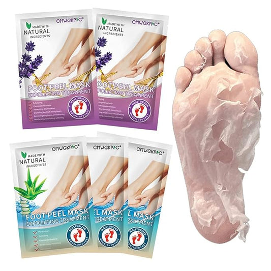 5 Pack Foot Peeling Mask,Exfoliator Peel Off Calluses Dead Skin Callus Remover,Foot Mask for Dry Cracked Feet,Foot Peel Masks for Men and Women Feet Peeling Mask for Stocking Stuffers