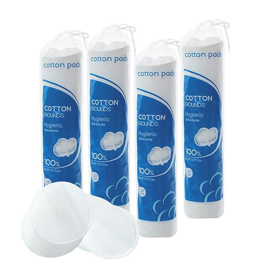 Simply Soft Cotton Rounds - 360 Count Premium Cotton Rounds for Face,100% Cotton Absorbent and Textured Cotton Pads,Makeup Remover Pads - Hypoallergenic, Lint-Free,for Removing Makeup,Nail Polish etc