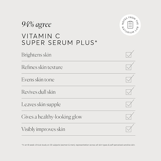 Naturium Vitamin C Super Serum Plus Jumbo, Smoothing Face Care, plus Retinol, Hyaluronic Acid, Niacinamide & Salicylic Acid, 2 oz