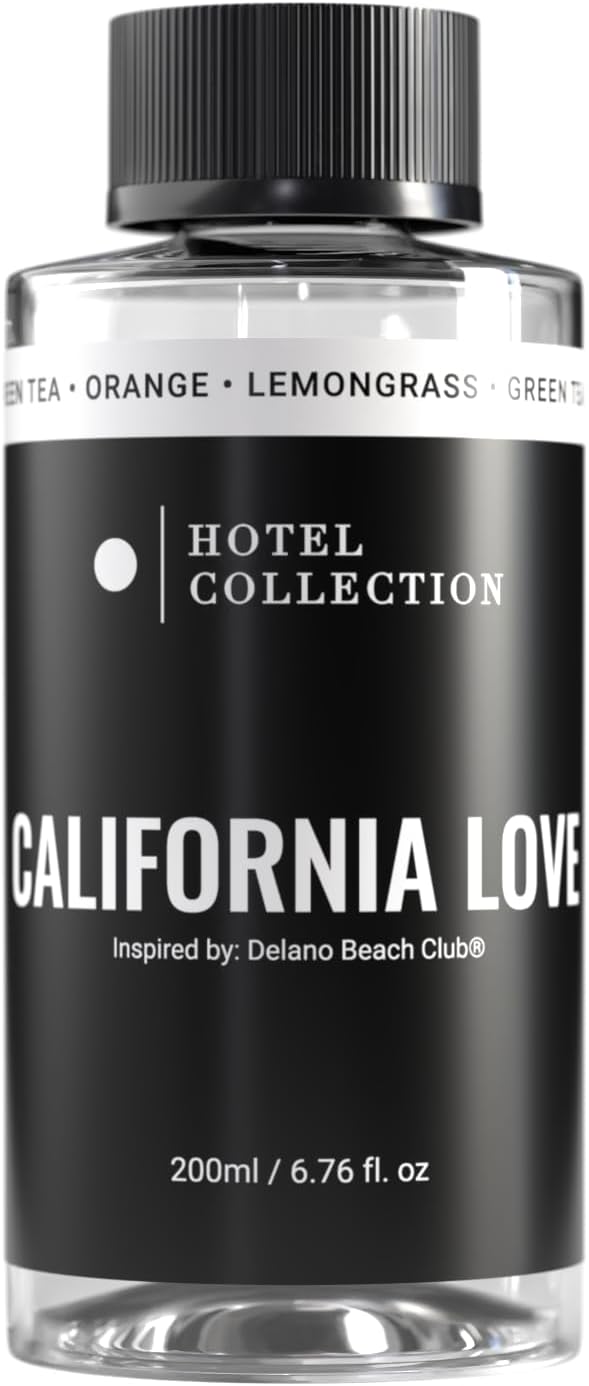 Hotel Collection Diffuser Oil - California Love - Aromatherapy Essential Fragrance Oil - Green Tea, Orange, and Lemongrass - 200mL 6.7 Fl oz
