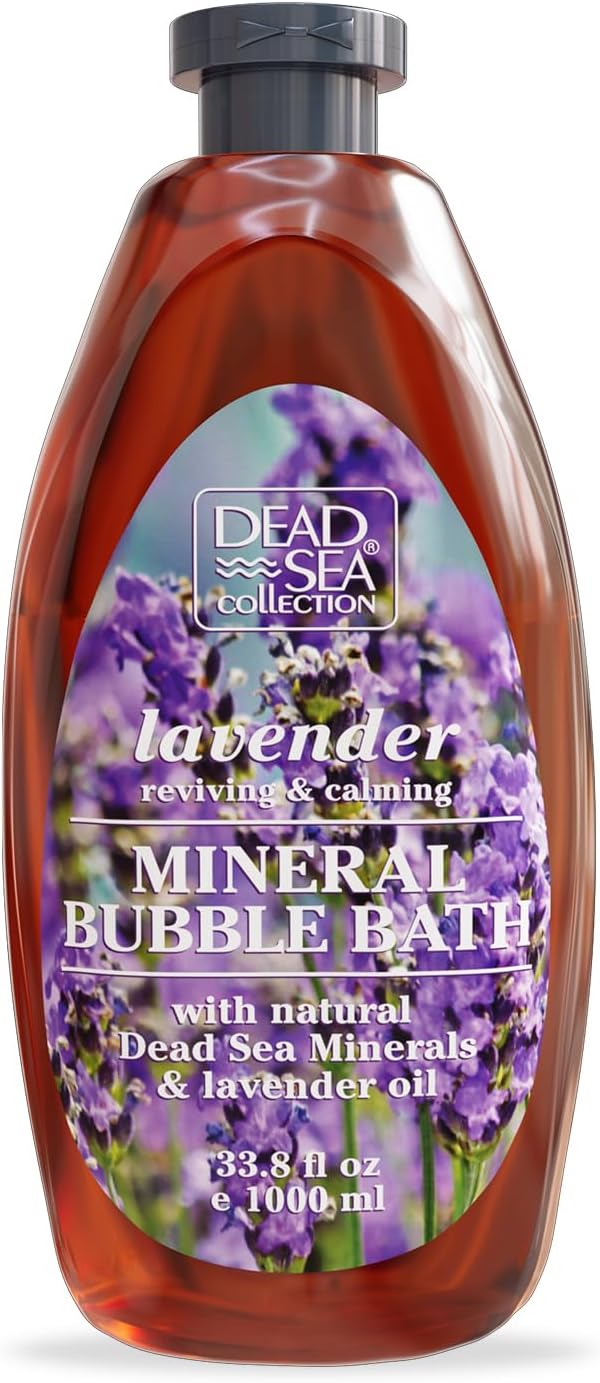 Dead Sea Collection Bubble Bath for Women and Men - with Lavender Oil and Pure Minerals - Nourishing and Moisturizing Skin - 33.8 Fl. Oz
