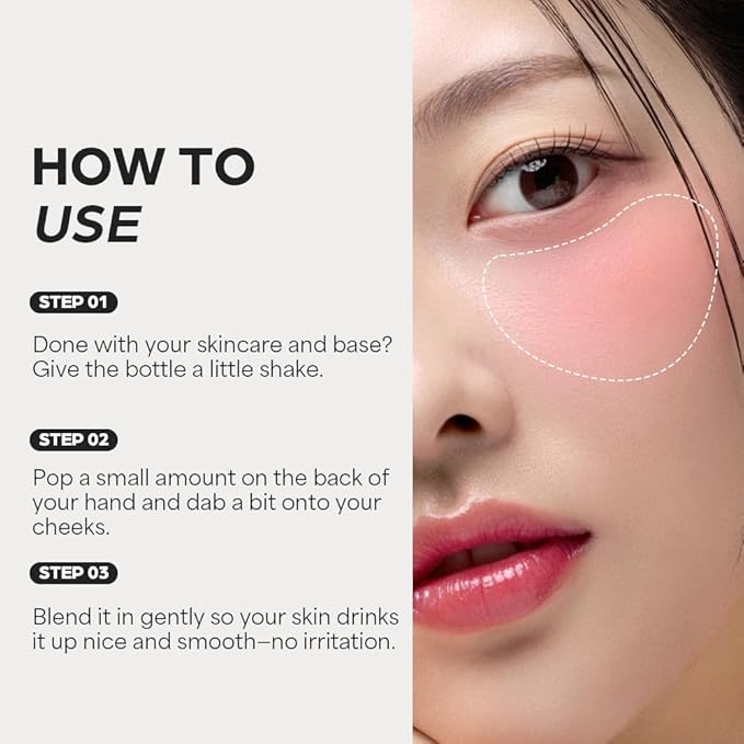 House of Hur Moist Ampoule Blusher with 50% Moisture Essence | Hydrating & Long-Lasting Blush | 0.68fl.oz (9 Shades) (Deep Plum)