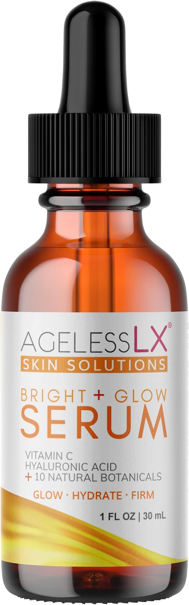 AgelessLX Supplement Capsule for Women with HMB + Hydrasilk Eye Cream 0.5 OZ + Bright Glow Face Serum 1 Fl OZ for Women Bundle