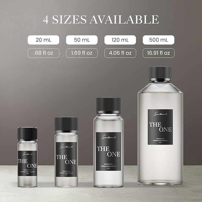 Scentiment Diffuser Oil - The One | Inspired by Luxury Five Star Hotel Lobby Scent | Aromatherapy Fragrance Oil | Notes of Cardamom, Leather, Lemon with Cinnamon & Sandalwood (120ml)