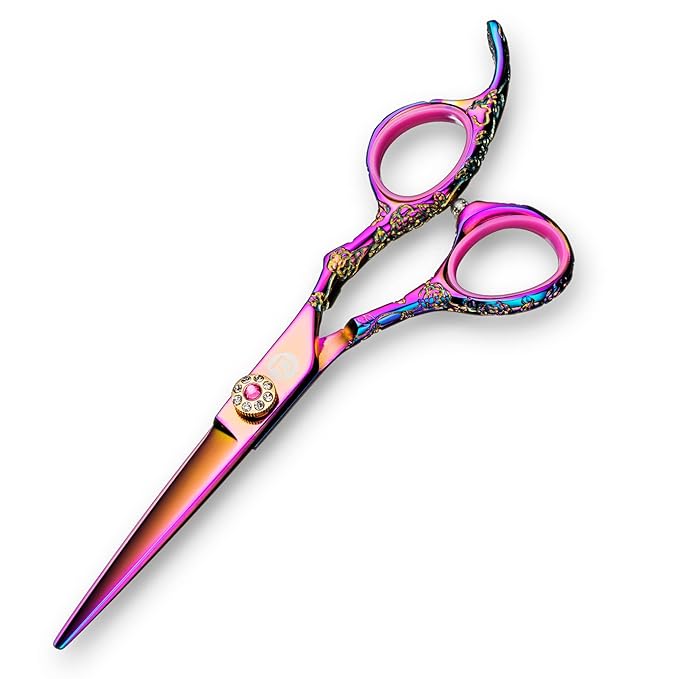 Saki Shears Kohana Professional Pink Hair Cutting Scissors - Sharp Hairdresser Shears With Pink Titanium Finish - Japanese 440C Steel