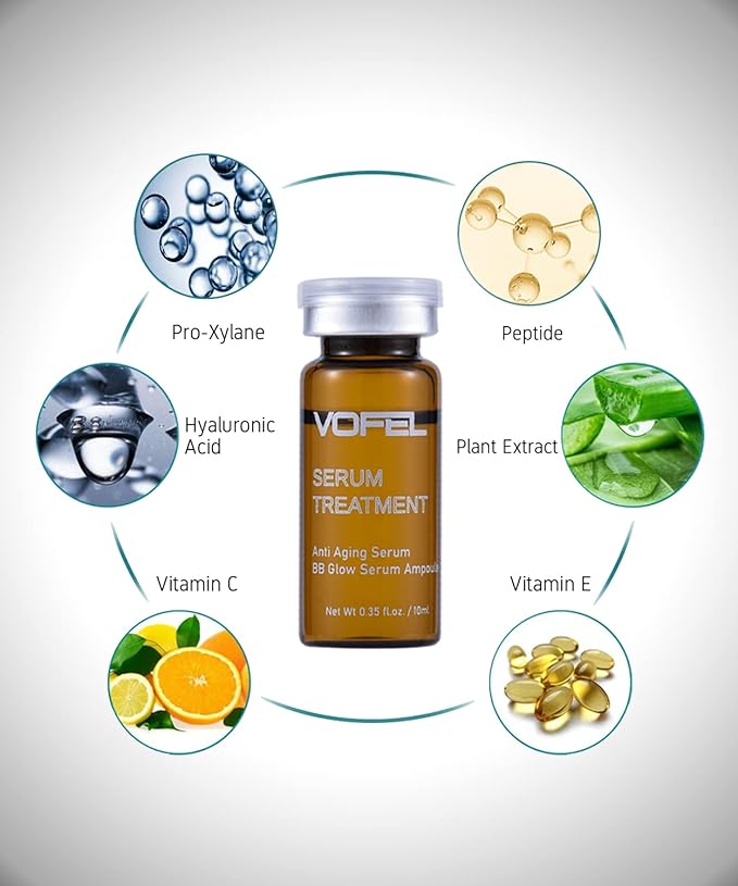 Anti Aging Serum with Hyaluronic Acid for Microneedling Serum Ampoules for Face 0.35 oz 4 Vials