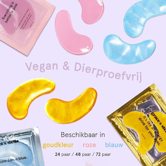 grace & stella Award Winning Under Eye Mask - Birthday Gifts For Women - Bridesmaid Gifts - Reduce Dark Circles, Puffy Eyes, Undereye Bags, Wrinkles - Under Eye Patches - Vegan (24 Pairs, Pink)