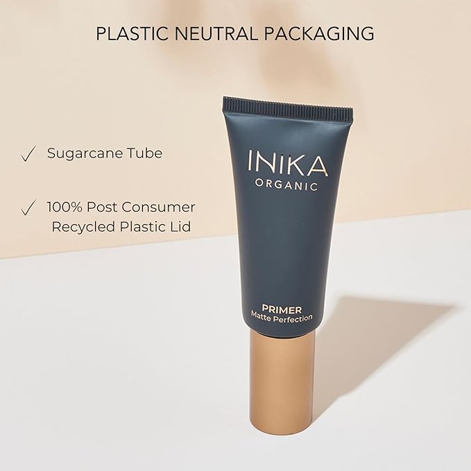 INIKA Organic Matte Perfection Primer | Minimise Pores, Smooth Skin, Reduce Oil. Lightweight Mattifying Primer. Skincare Infused to Reduce Signs of Ageing. 100% Natural + Vegan Formula. 30mL