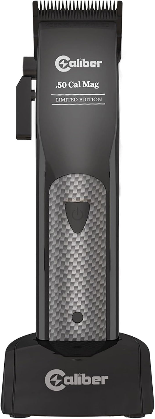 .50 Cal Limited Edition Clipper - Long Lasting 8+ Hours of Power - Ultra Low Noise Technology - Rechargeable Powerful Battery - Easy Zero Gap Cut - Hair Grooming Tool for Men (Black)