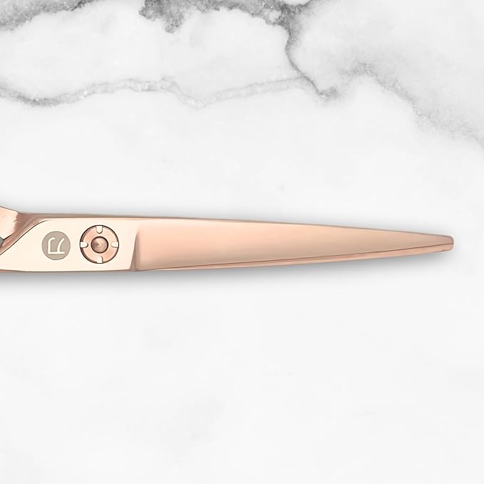 Saki Shears 5.5" Natsukashii Rose Gold Hair Cutting Scissors - Titanium Gold Polished Finish - Sharp Cutting Blades Crafted From Japanese Steel