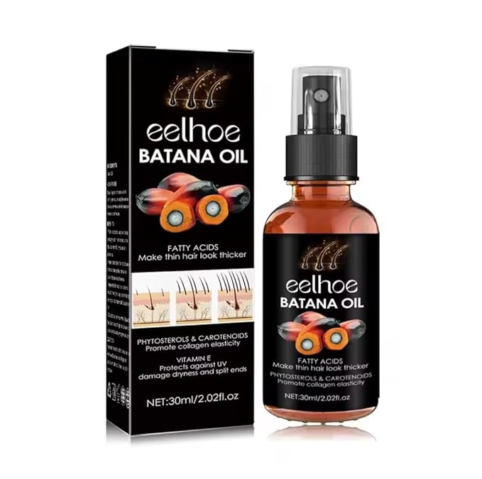 Eelhoe Batana Oil for Hair Growth, 2.02 fl oz, Hair Thickening Treatment with Vitamin E