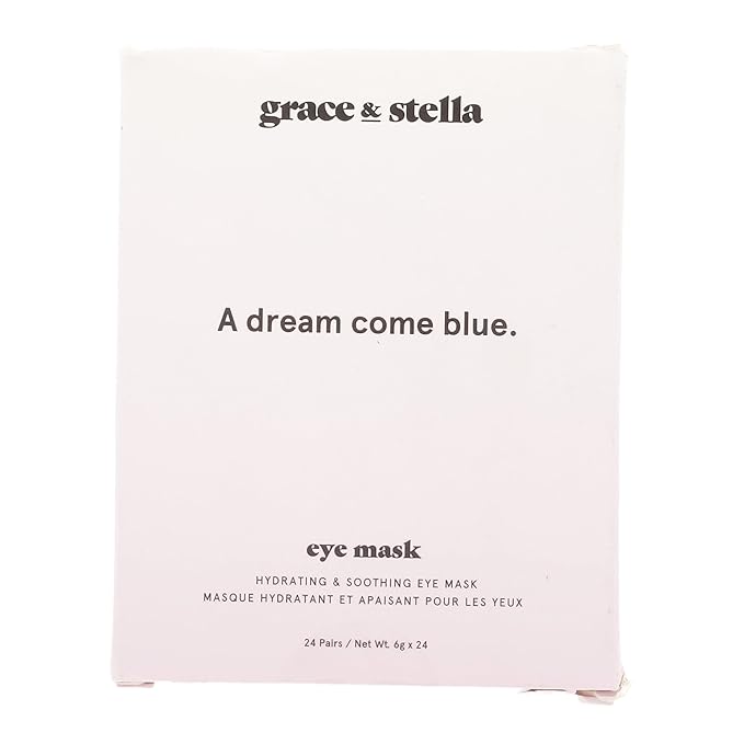 grace & stella Award Winning Under Eye Mask Reduce Dark Circles, Puffy Eyes, Undereye Bags, Wrinkles, Gel Under Eye Patches, Birthday Gifts for Women - Vegan Cruelty-Free Self Care (24 Pairs, Blue)