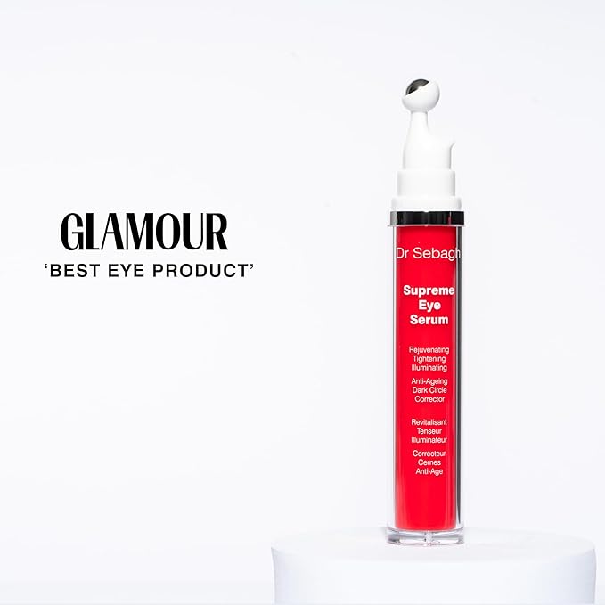 Dr Sebagh Supreme Eye Serum (0.5 fl oz) - Advanced Roll-On Formula - Designed to Aid Smoother Younger & Firmer-Looking Skin - Helps Reduce Puffiness Circles Fine Lines & Wrinkles - Boosts Elasticity