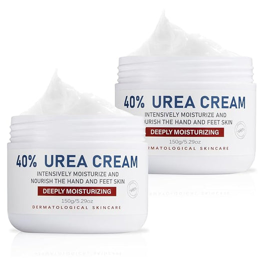 OUKEYA Urea Cream 40 Percent,Foot & Hand Cream for Dry Cracked,Urea Lotion for Feet Maximum Strength(2 Packs)