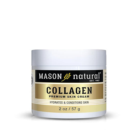 MASON NATURAL Collagen Premium Skin Cream - Anti Aging Face and Body Moisturizer, Intense Skin Hydration and Firmness, Pear Scent, Paraben Free, 2 OZ, 3 Pack
