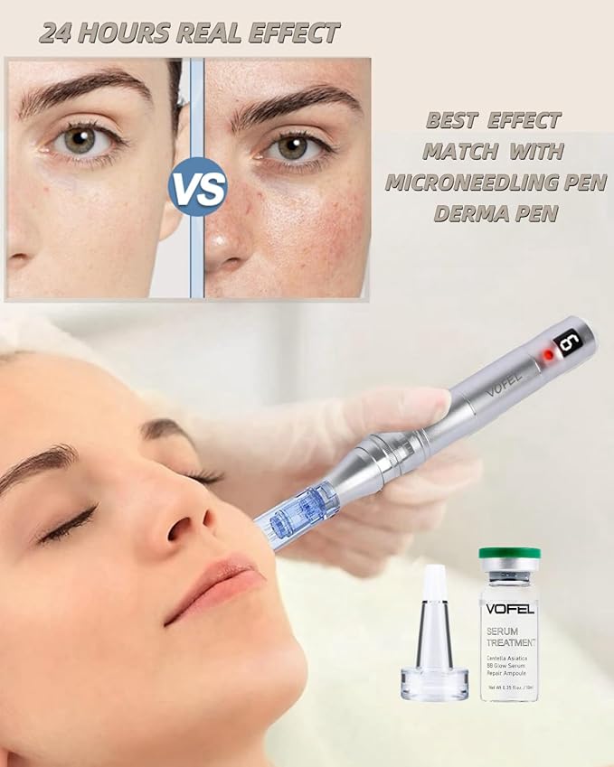 Centella Asiatica Serum for Face with Hyaluronic Acid Repair and Centella Serum for Face Moisturizer 0.35 oz 4 Vials (4pc repair kit)