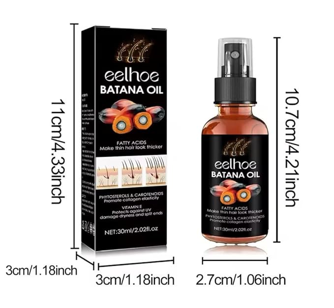 Eelhoe Batana Oil for Hair Growth, 2.02 fl oz, Hair Thickening Treatment with Vitamin E