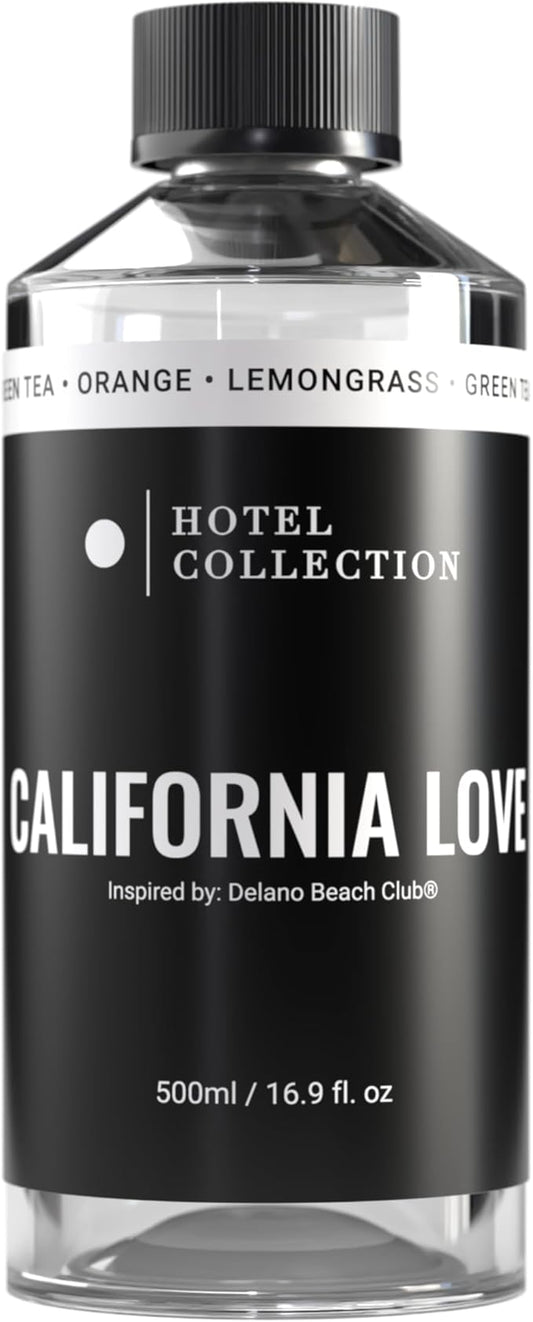Hotel Collection Diffuser Oil - California Love - Aromatherapy Essential Fragrance Oil - Green Tea, Orange, and Lemongrass - 500mL 16.9 Fl oz