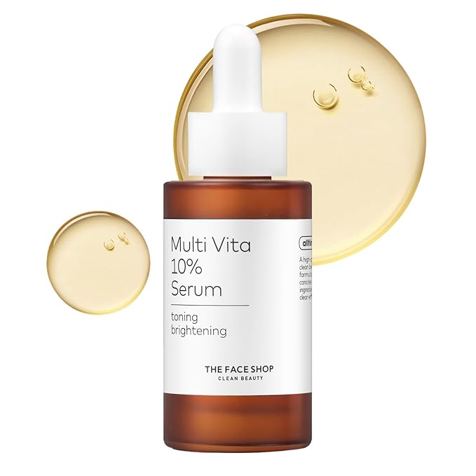 The Face Shop Alltimate Multivita 10% Serum, Vitamin C Face Serum, Brightening & Hydrating Vegan Facial Serum for Sensitive Skin, Dark Spot Correcting Glow Serum, Even Skin Tone, Korean Skin Care
