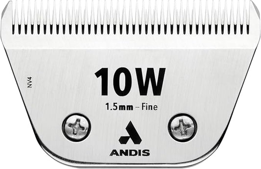 Andis 561460 ceramicEDGE #10W Fine Wide Blade, Small Animal and Pet Grooming, Detachable Replacement Blade, Long Lasting, Stainless Steel