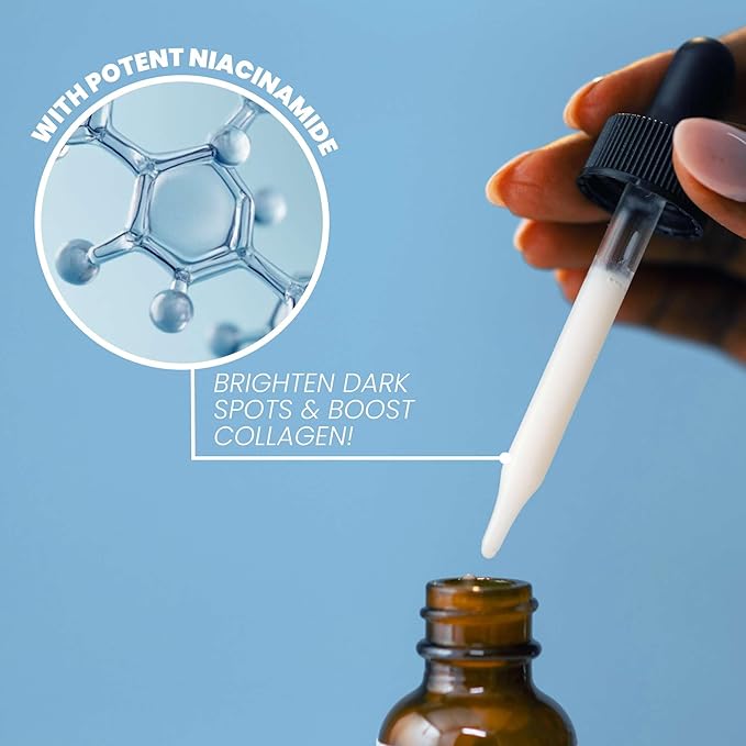 Eva Naturals Skin Firming Serum with Hyaluronic Acid, Vitamin C, and Niacinamide for Face - 2 Pack