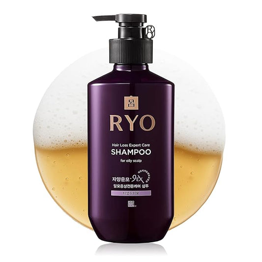 RYO Hair Strength Expert Care Shampoo for Oily Scalp, Moisturizing and Relieving Itchiness for Dryness, Hair Strengthening, Sebum Control, 13.53 Fl Oz.