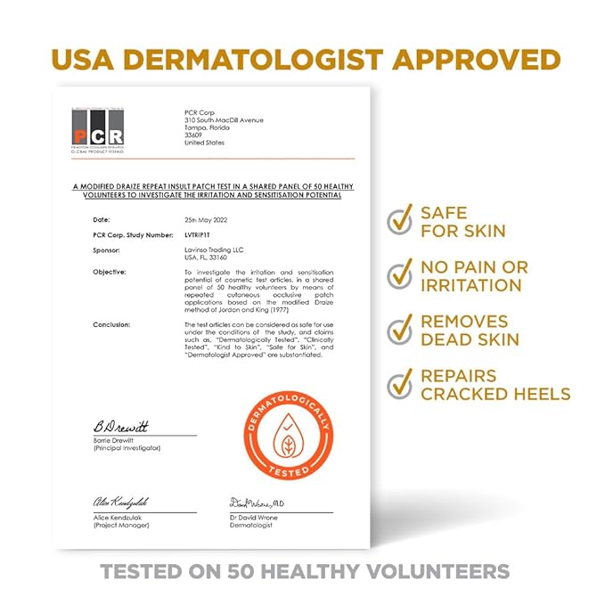 Lavinso Foot Peeling Mask Extra Strength - 3 Pack - Feet Mask for Dry Cracked Feet and Callus - with Honey and Turmeric